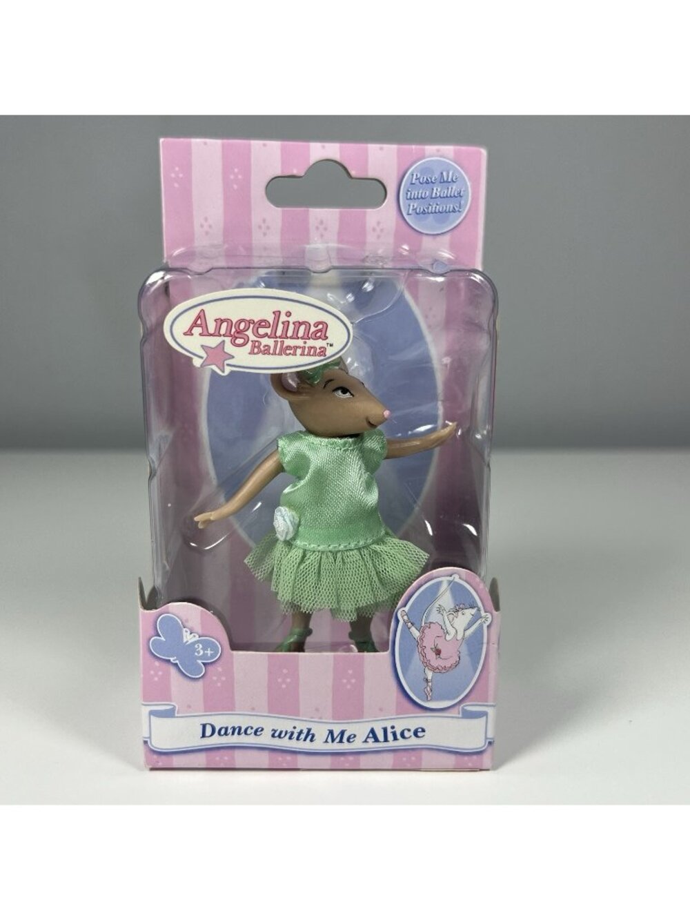 2005 Angelina Ballerina Dance With Me Alice Sababa Toys 3” Figure NIB Rare